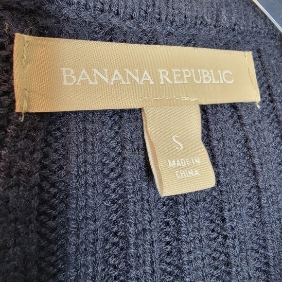 Banana Republic Cardigan Vest Women's Small Merino Wool Asymmetrical Zipper - Picture 7 of 13